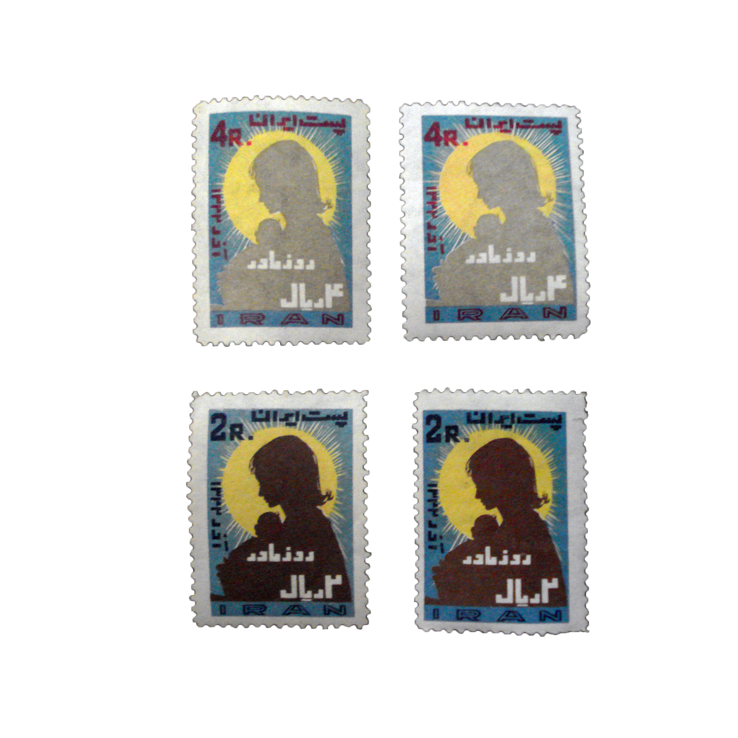 تمبر یادگاری مدل روز مادر كد bc-1230 بسته 4 عددي