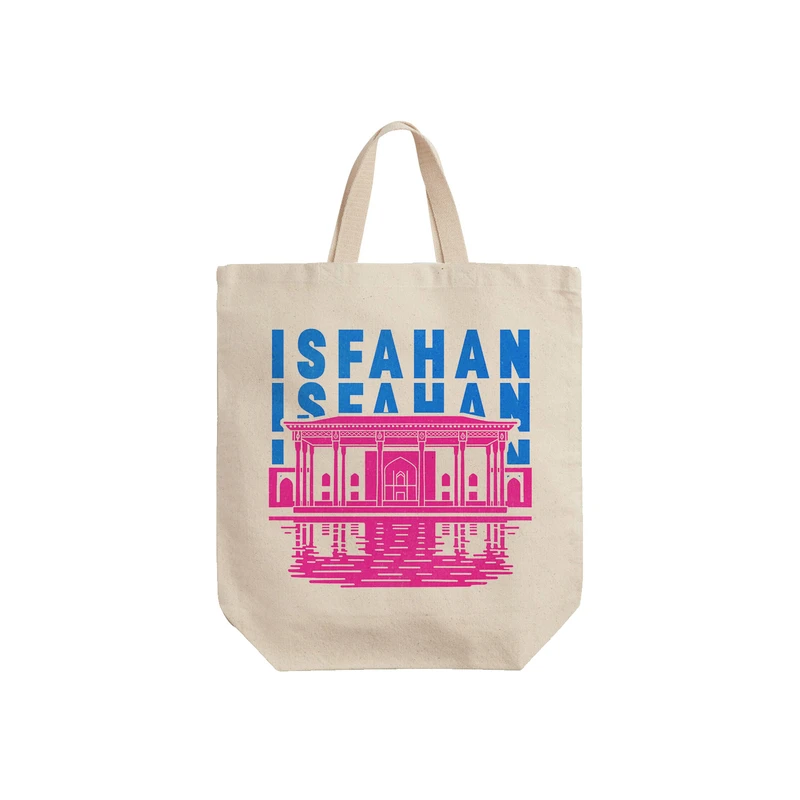 ساک خرید ترمه طراحان ایده مدل نماد چهل ستون اصفهان کد map0051 - S