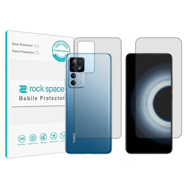 محافظ صفحه نمایش شفاف راک اسپیس مدل HyMTT  مناسب برای گوشی موبایل شیائومی Redmi K50 Ultra به همراه محافظ پشت