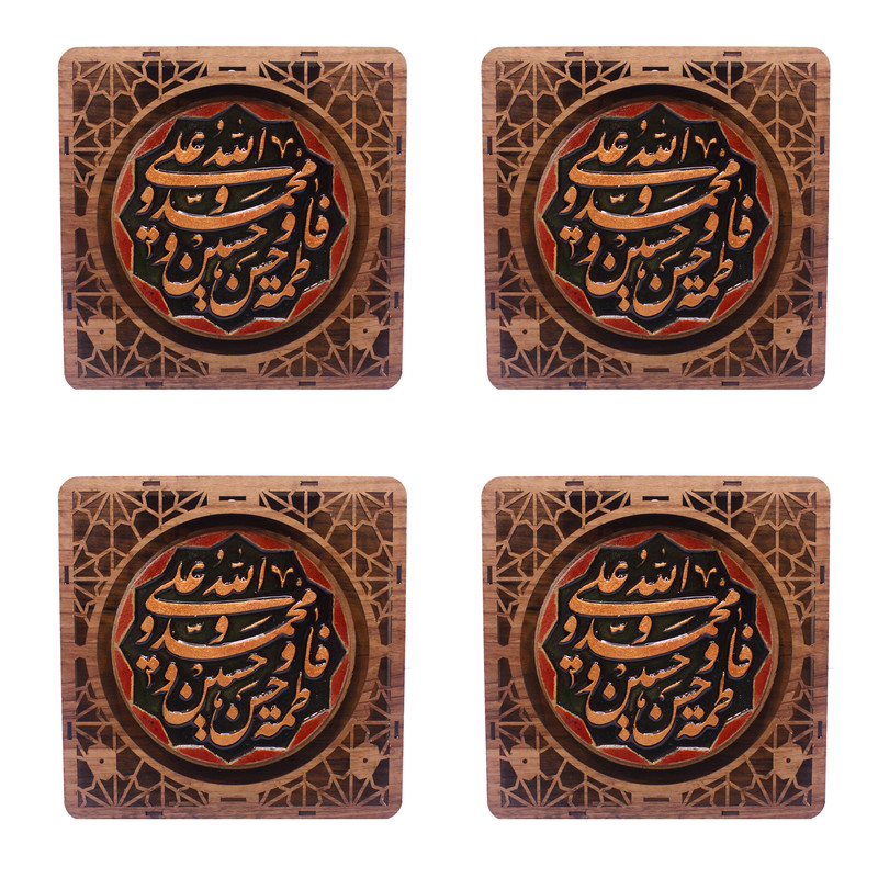 تابلو برجسته طرح پنج تن مدل دایره هشت پر بسته 4 عددی