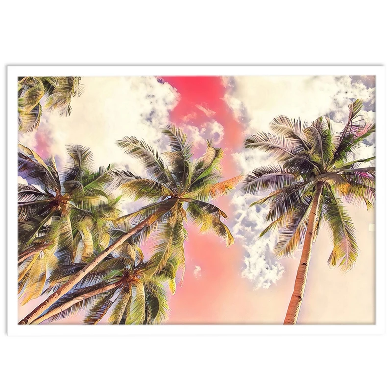 تابلو بکلیت طرح نقاشی نخل خرما مدل W-S1362