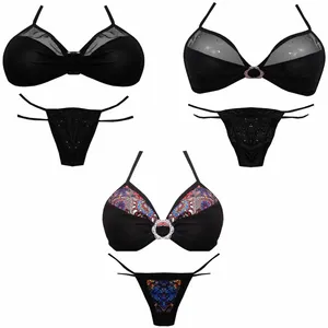 ست شورت و سوتین زنانه مدل مجلسی بدون کاپ کد Oid-StW0000001236049 مجموعه 3 عددی