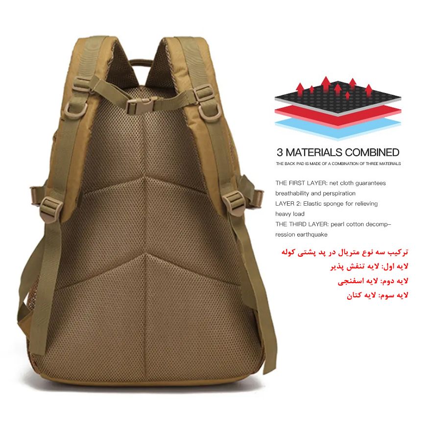 کوله پشتی کوهنوردی 40 لیتری مدل A91 -  - 5