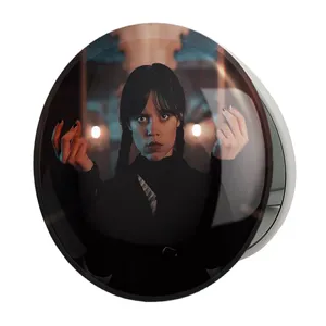 آینه جیبی خندالو طرح سریال ونزدی Wednesday مدل تاشو کد 25287 