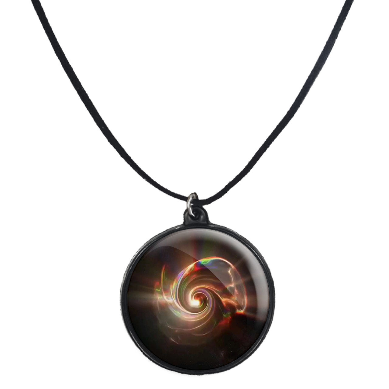 گردنبند پرمانه طرح سیاه چاله ها کد pmb.25865 مدل دو طرفه