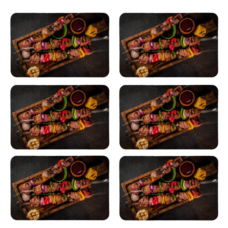 زیربشقابی طرح کباب کد 5001 بسته 6 عددی