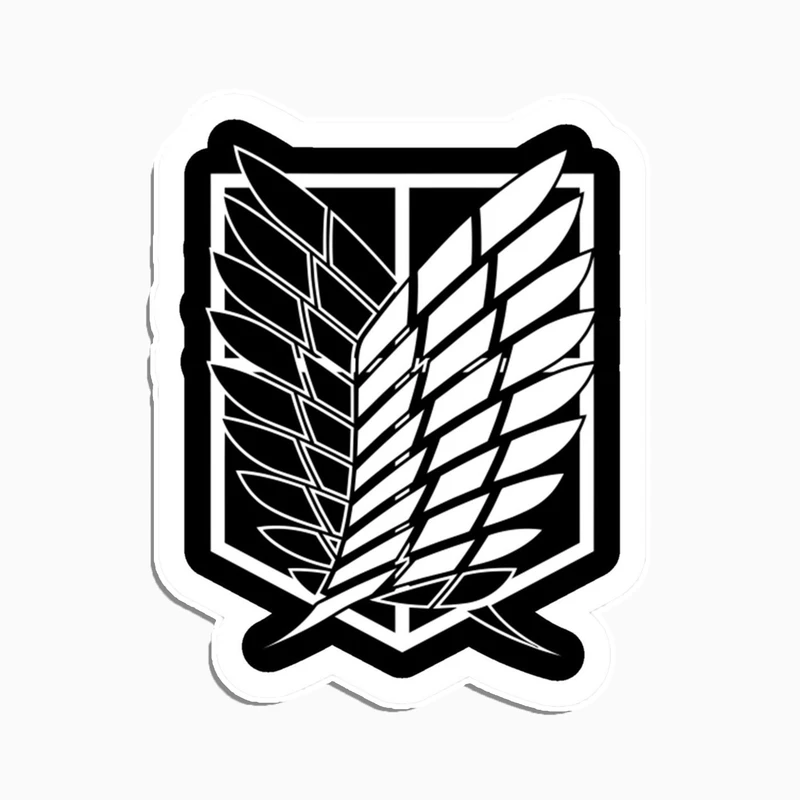 استیکر لپ تاپ و موبایل گوفی طرح انیمه اتک تایتان مدل لوگو اسکات