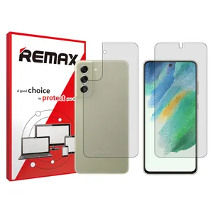 Remax HyGEL transparent display screen protector suitable for Samsung Galaxy S21 Fe mobile phones along with the back of the phone