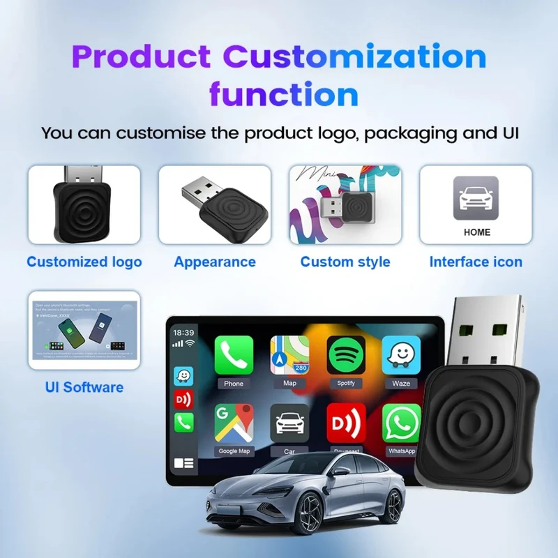 عکس شماره 2 : دانگل وایرلس کارپلی و اندروید کارلینکیت مدل carlinkit mini ultra