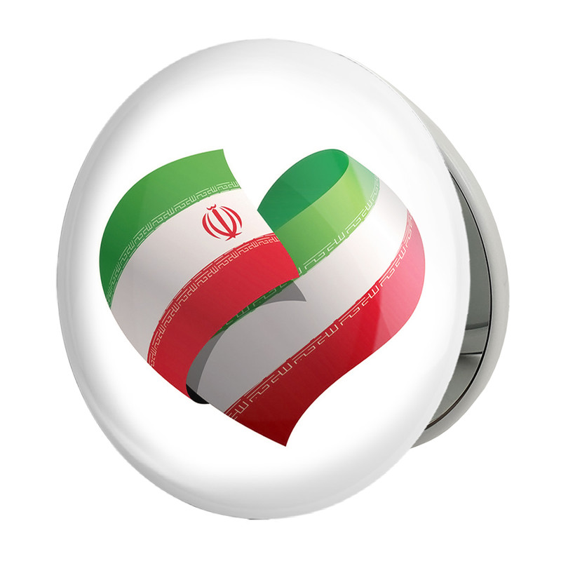 آینه جیبی خندالو طرح پرچم ایران مدل تاشو کد 20517 