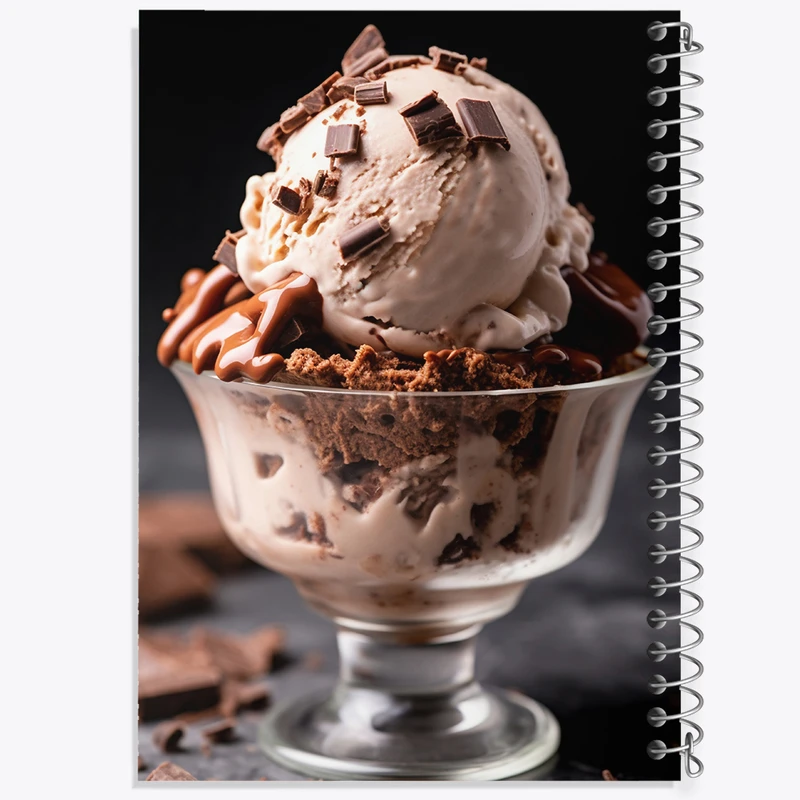 دفتر شطرنجی 50 برگ خندالو مدل بستنی شکلاتی کد F1808