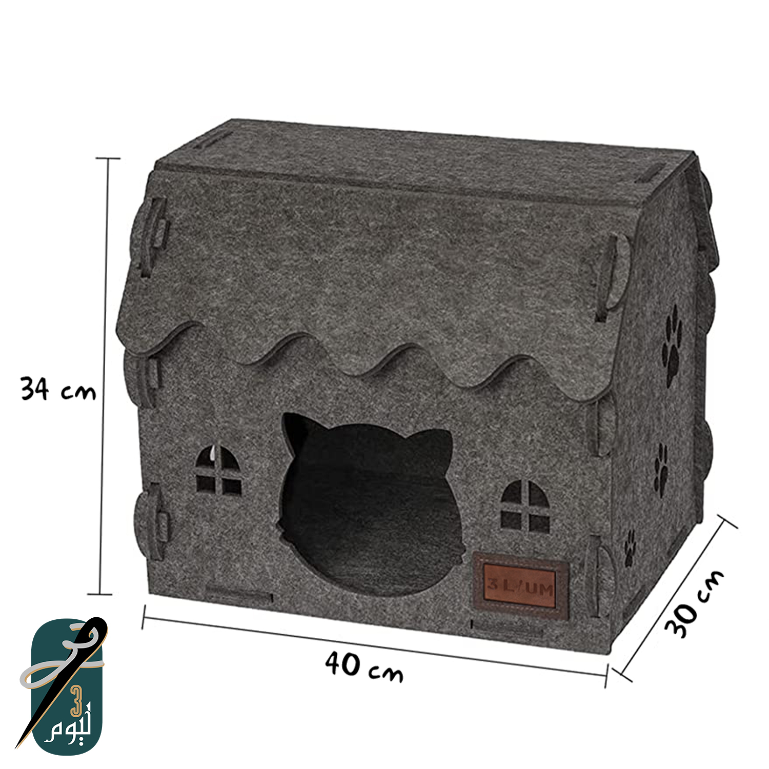 خانه گربه تری لیوم مدل کلبه