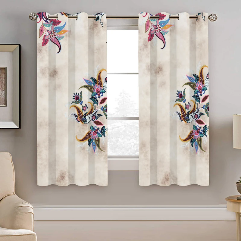 پرده نیروانا طرح سنتی مدل هازان کد 9038 سایز 140×200 سانتی متر