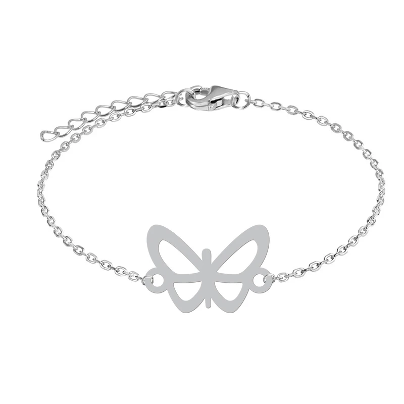 دستبند زنجیری زنانه هایکا طرح پروانه کد zd.h 347