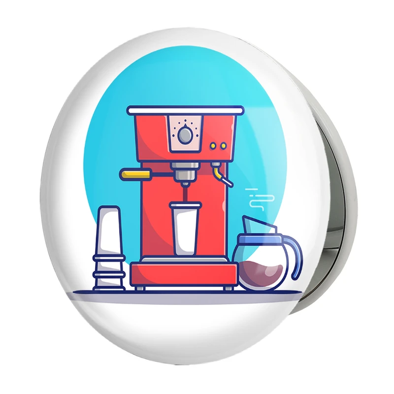 آینه جیبی خندالو طرح دستگاه قهوه ساز مدل تاشو کد 27620 