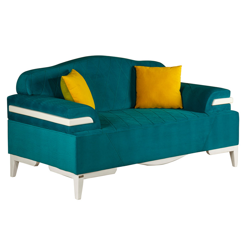 مبل راحتی 2 نفره چشمه نور کد MA-302/2-WT-BL