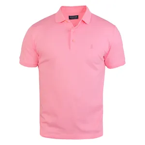 پولوشرت آستین کوتاه مردانه مدل جودون ساده ریگو تاچی رنگ صورتی
