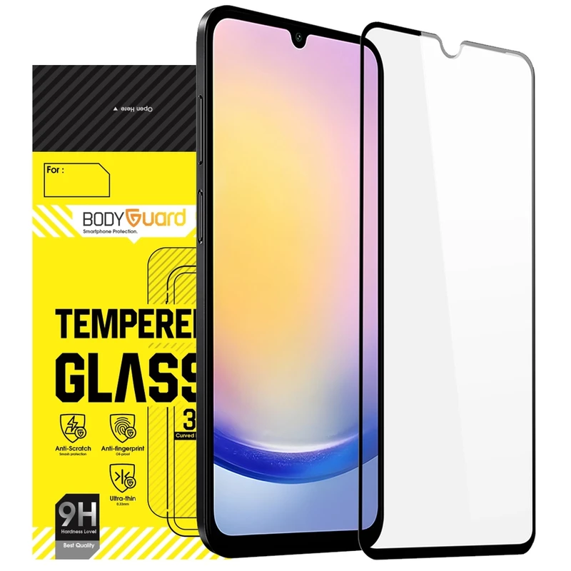 محافظ صفحه نمایش شیشه ای بادیگارد مدل FS مناسب برای گوشی موبایل سامسونگ Galaxy A17