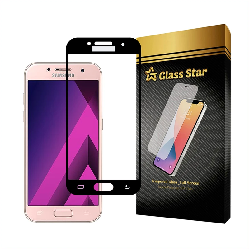 محافظ صفحه نمایش گلس استار مدل FULLGS مناسب برای گوشی موبایل سامسونگ Galaxy A3 2017 / Galaxy A320