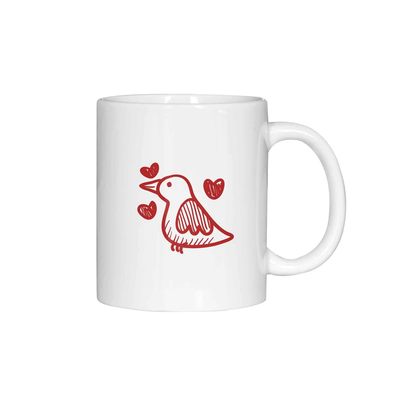 ماگ ژالینو طرح پرنده قلبی کد 001