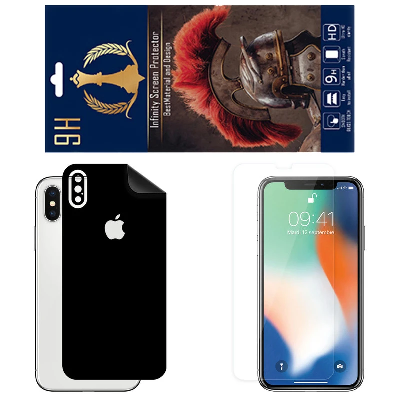 محافظ صفحه نمایش اینفینیتی مدل PRO RG مناسب برای گوشی موبایل اپل iPhone X به همراه برچسب پوششی