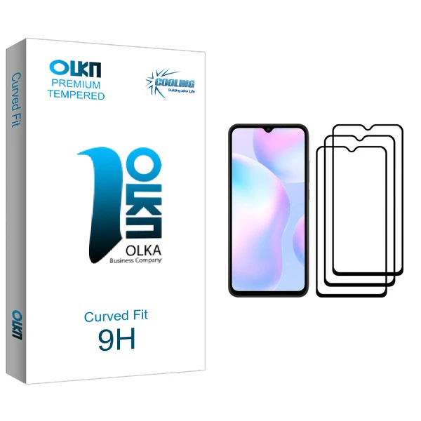 محافظ صفحه نمایش کولینگ مدل Olka glass مناسب برای گوشی موبایل شیائومی Redmi 9A بسته سه عددی