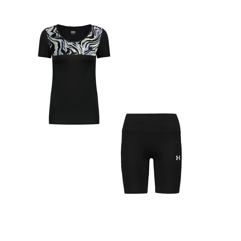 ست تی شرت و شلوارک ورزشی زنانه مدل 710102-69