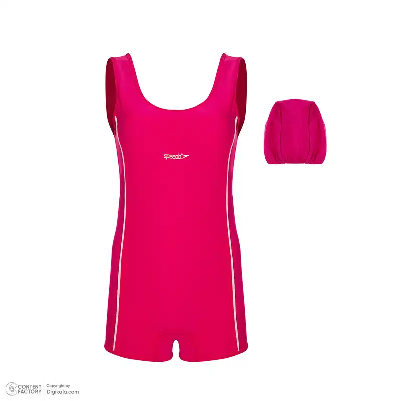 ست مایو و کلاه زنانه مدل 11764 رنگ صورتی