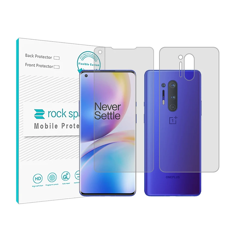 محافظ صفحه نمایش شفاف راک اسپیس مدل HyGEL مناسب برای گوشی موبایل وان پلاس 8PRO به همراه محافظ پشت گوشی