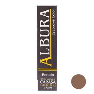 رنگ ابرو آلبورا مدل carasa شماره 4 حجم 15 میلی لیتر رنگ قهوه ای متوسط