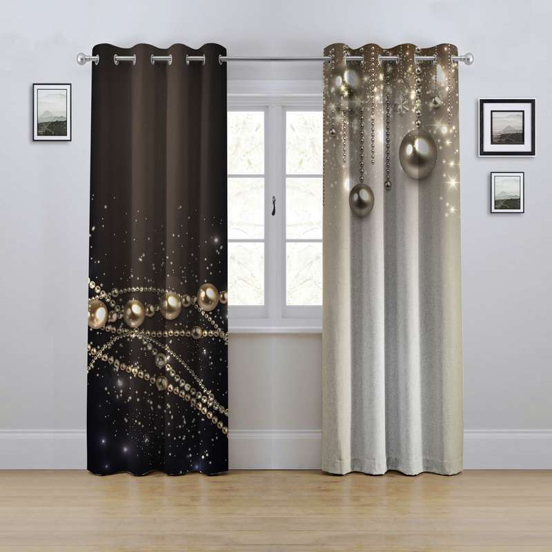 پرده مدل پانچی طرح گوی و ستاره سایز 
280x145 سانتی متر