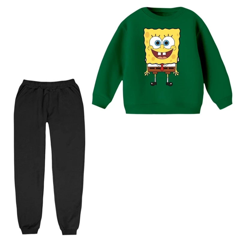 ست سویشرت و شلوار راحتی بچگانه مدل باب اسفنجی  