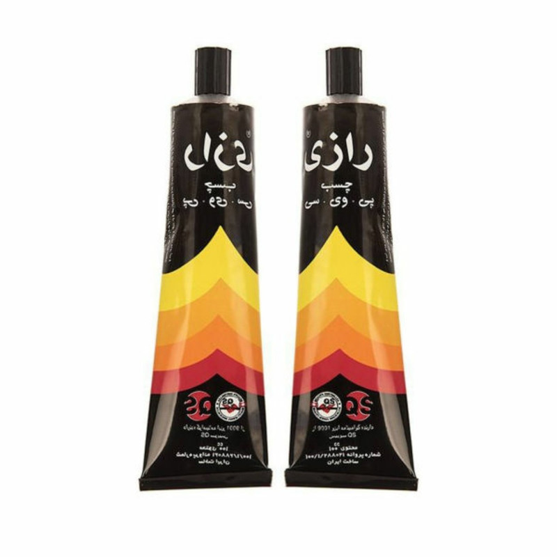 چسب پی وی سی رازی مدل Gl06 حجم 100 میلی لیتر بسته 2 عددی