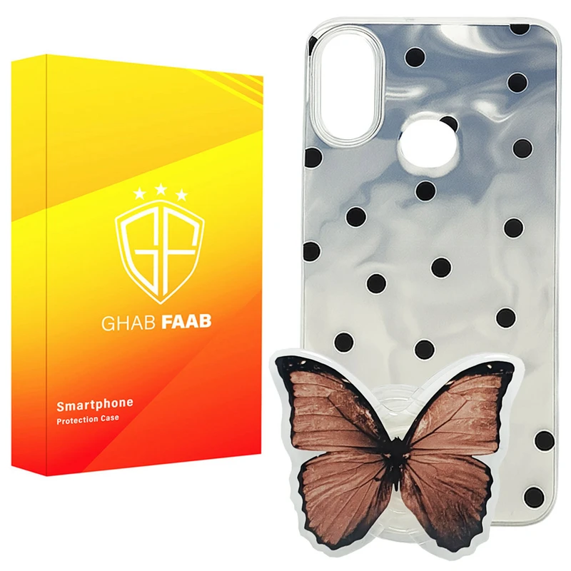 کاور قاب فاب مدل دخترانه مناسب برای گوشی موبایل سامسونگ Galaxy A10s به همراه پاپ سوکت