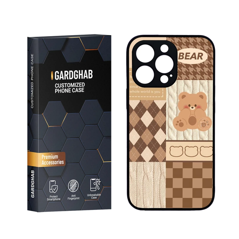 کاور گارد قاب مدل دورژله ای پشت گلس فانتزی مناسب برای گوشی موبایل اپل iPhone 13 Pro