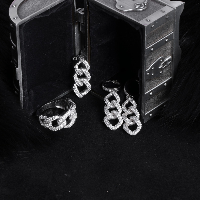 نیم ست نقره زنانه جی تی ای مدل 234