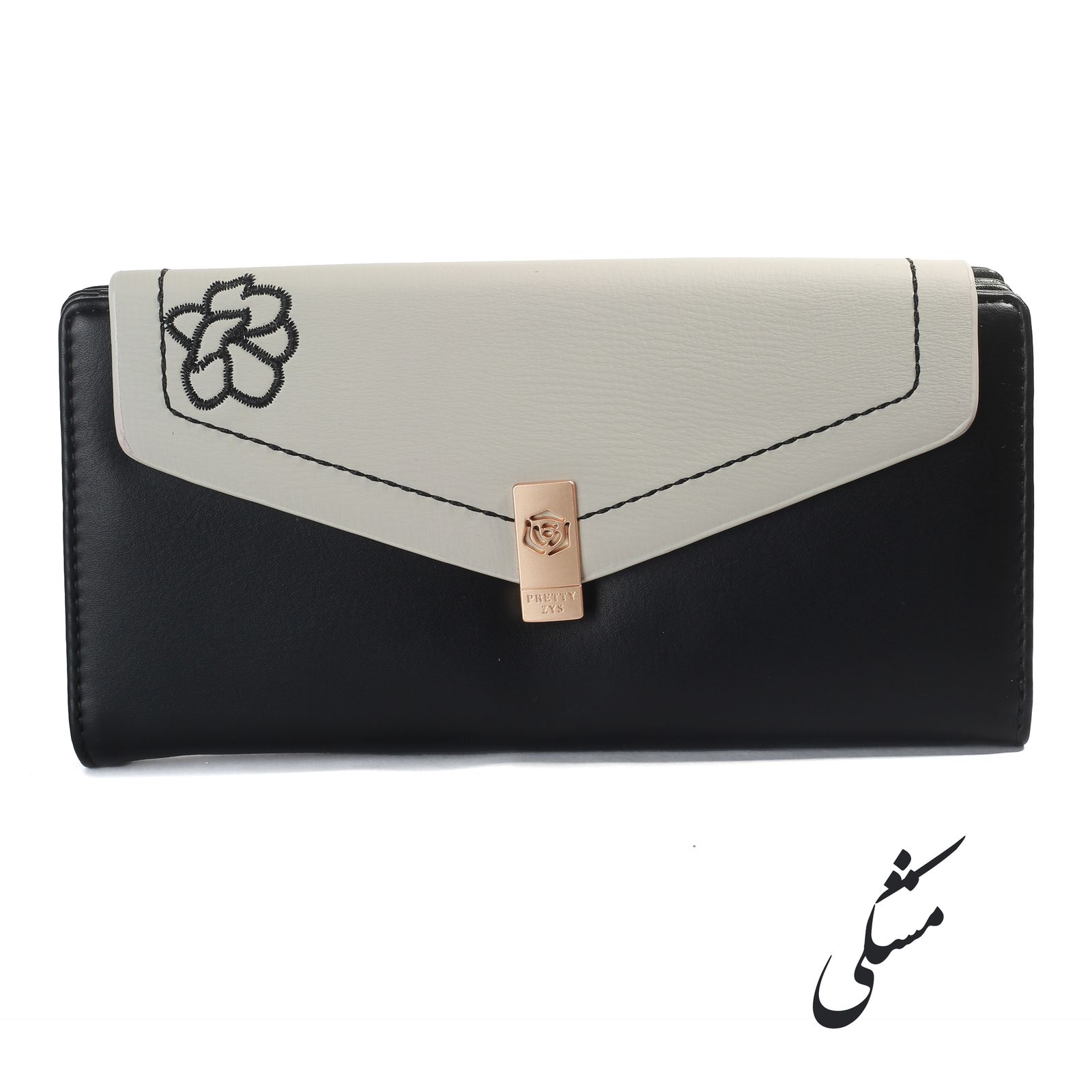 کیف پول زنانه پرتیزس طرح گلدوزی کد 2020023 - - 4