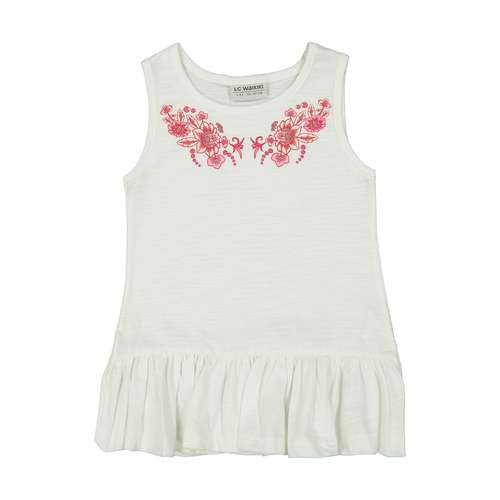 پیراهن دخترانه ال سی وایکیکی مدل S214033Z4-FDU-ECRU