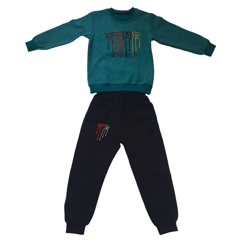   ست سویشرت و شلوار  پسرانه مدل اشکی کد 602