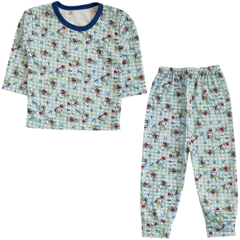 ست تی شرت آستین بلند و شلوار راحتی نوزادی مدل خرس کد 4162 رنگ سفید