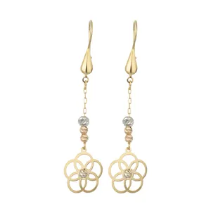 گوشواره طلا 18 عیار زنانه گالری یارطلا  مدل پر کد AG34-8