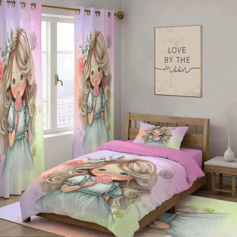 سرویس خواب 1 نفر 4 تکه مدل دختربچه کد 207