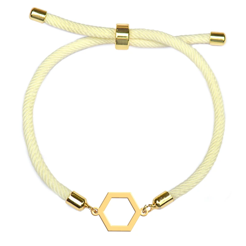 دستبند طلا 18 عیار زنانه فرشته مدل شش ضلعی WBLAM-000027