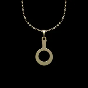 گردنبند طلا 18 عیار زنانه مدوپد مدل هندسی کد N2-1-1257