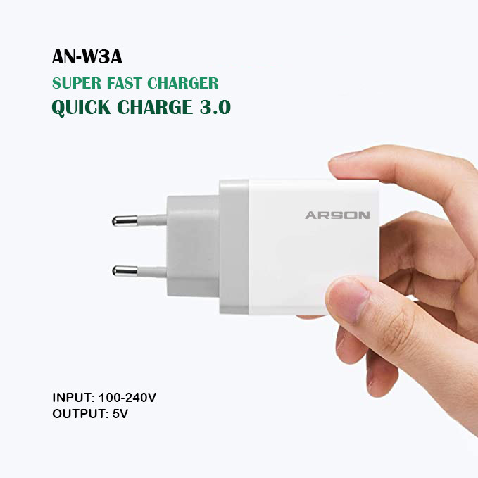 شارژر دیواری آرسون مدل AN-W3A  به همراه کابل microusb