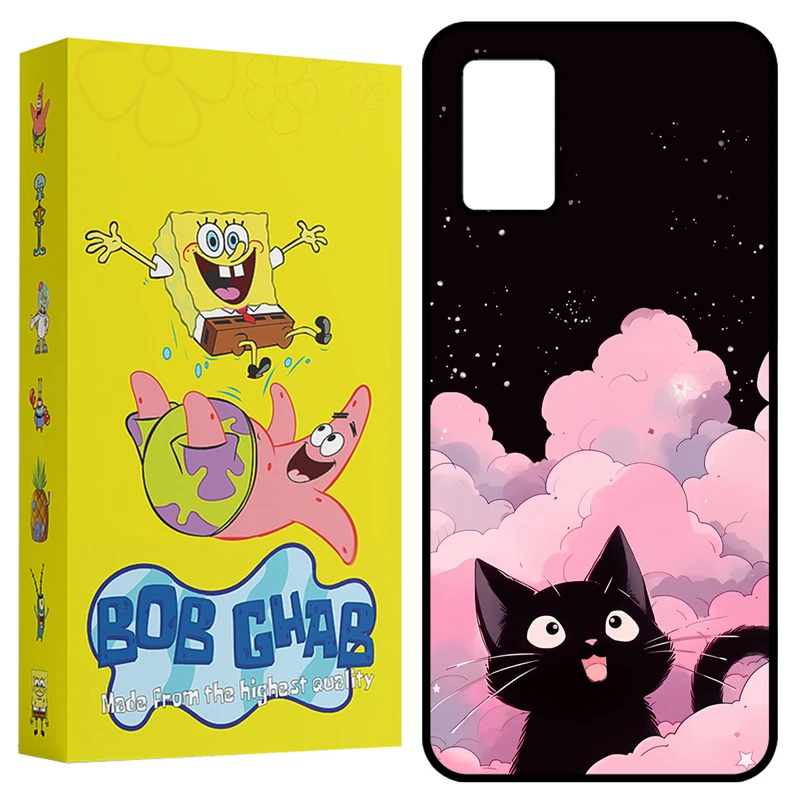 کاور باب قاب طرح گربه مدل BCPA03S مناسب برای گوشی موبایل سامسونگ Galaxy A02s / M02s / A03s / F02s 