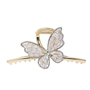 کلیپس مو زنانه مدل پروانه کریستالی 2853