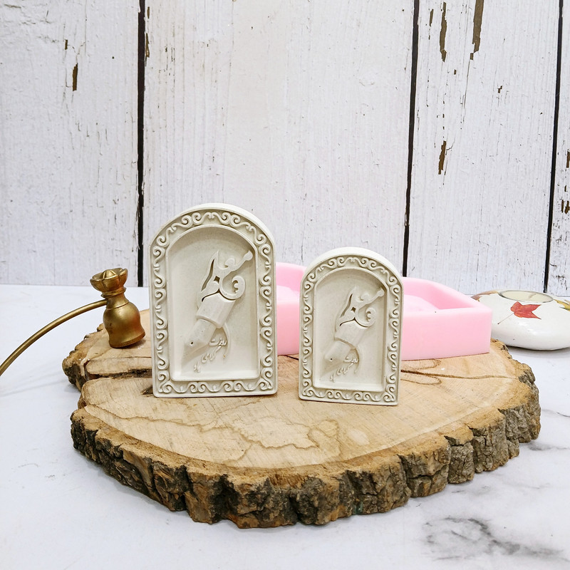 قالب شمع مدل طاق طرح معلم بسته 2 عددی