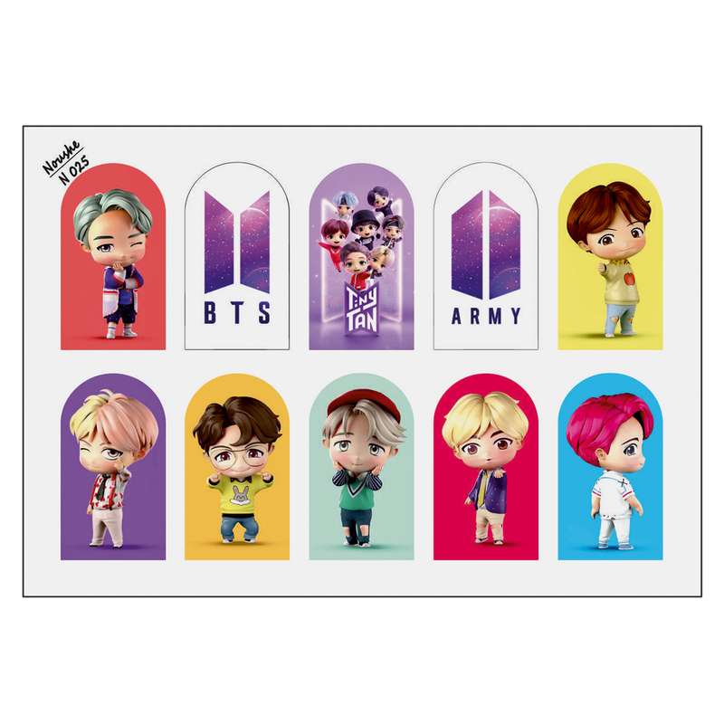 برچسب لنز ناخن مدل Tiny Tan - BTS کد N025