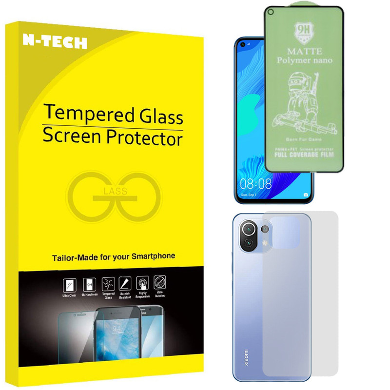  محافظ صفحه نمایش سرامیکی انتک مدل CRBKM-01 مناسب برای گوشی موبایل شیائومی Mi 11 Lite به همراه محافظ پشت گوشی 